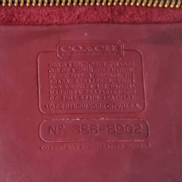 Vintage Coach Slim Clutch Large №9555 in Burgundy, + Putty - Picture 3 of 6